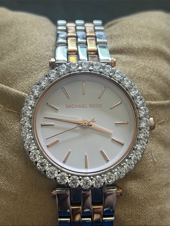 Michael Kors Two-Tone Rose Gold & Silver Crystal-Accented Women\'s Watch main image 4